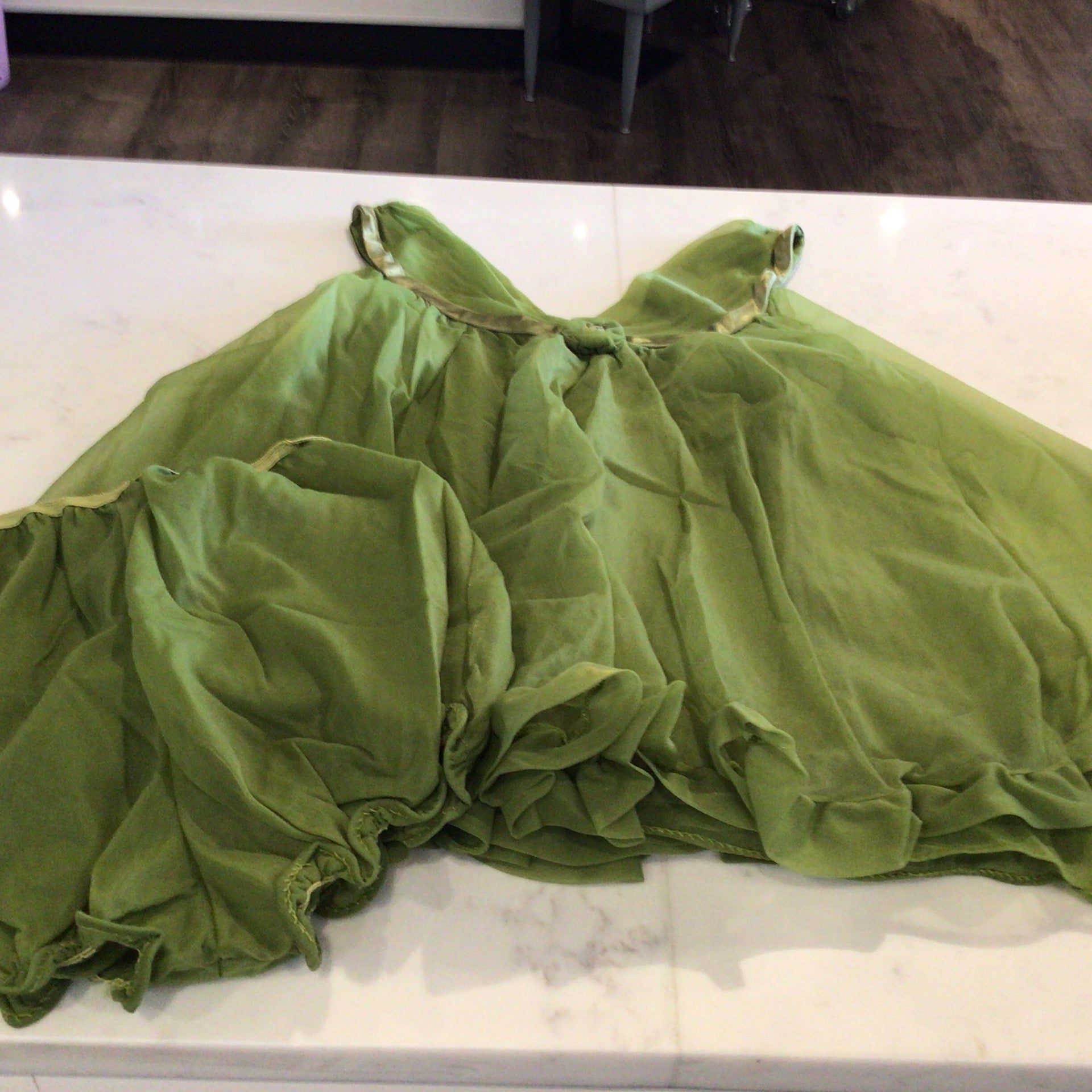 Vintage S Sheer Nylon Lingerie Set Olive Retro Betty