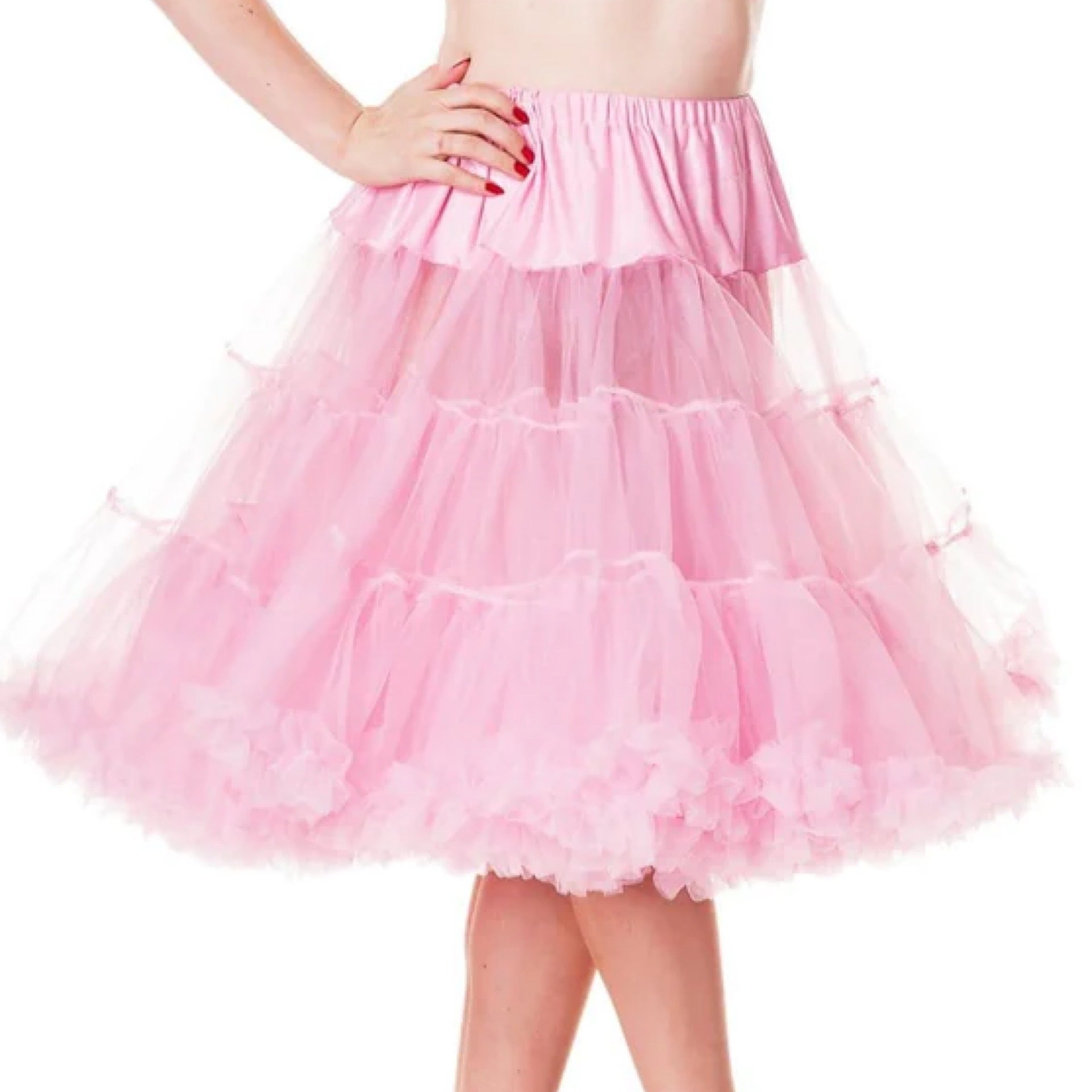 Bubble Gum Pink Long Petticoat Hell Bunny Retro Betty