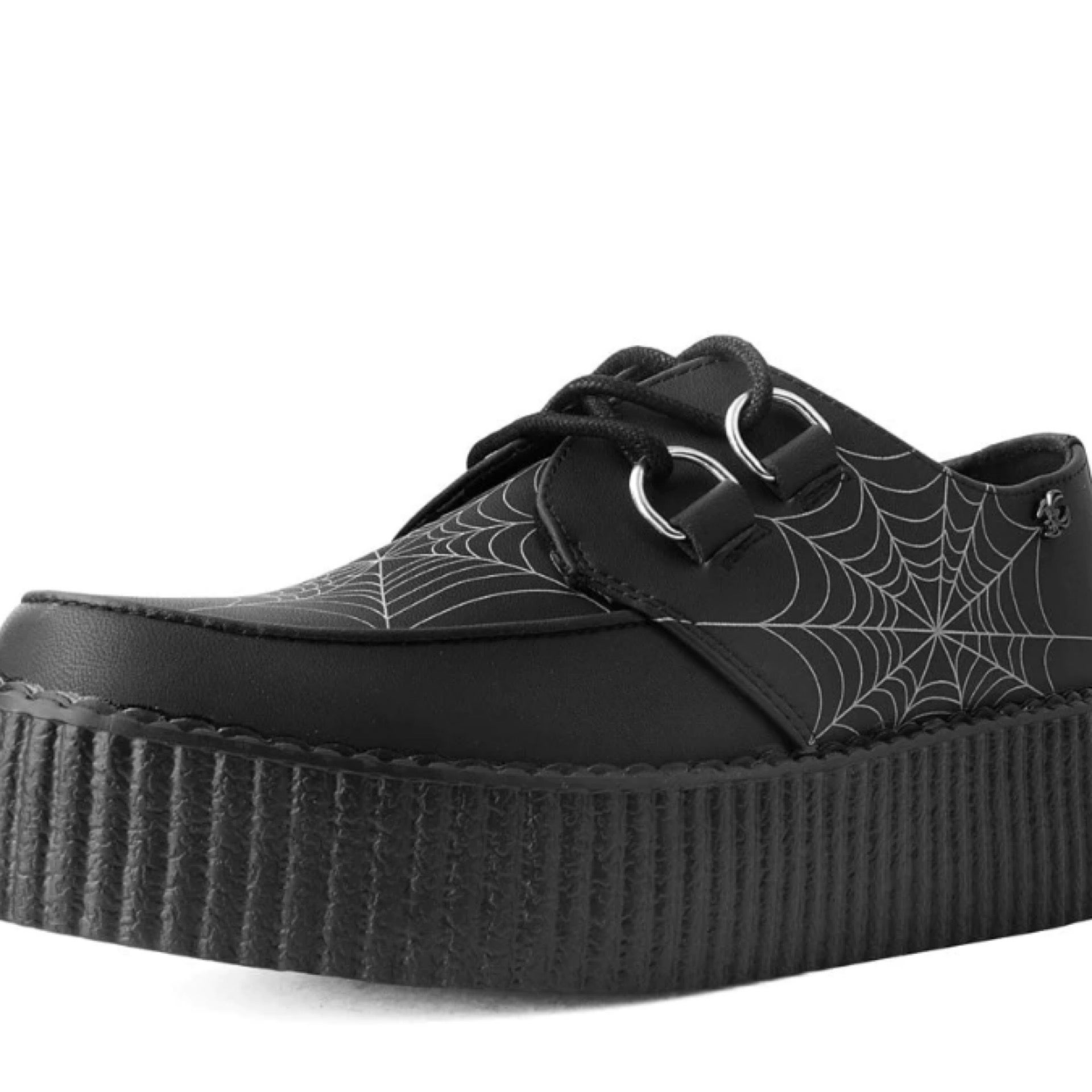 Black Glow Spiderweb Viva Mondo Creeper TUK | Retro Betty