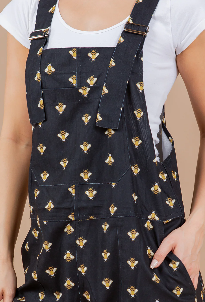Bee Print Corduroy Overall L.A Soul