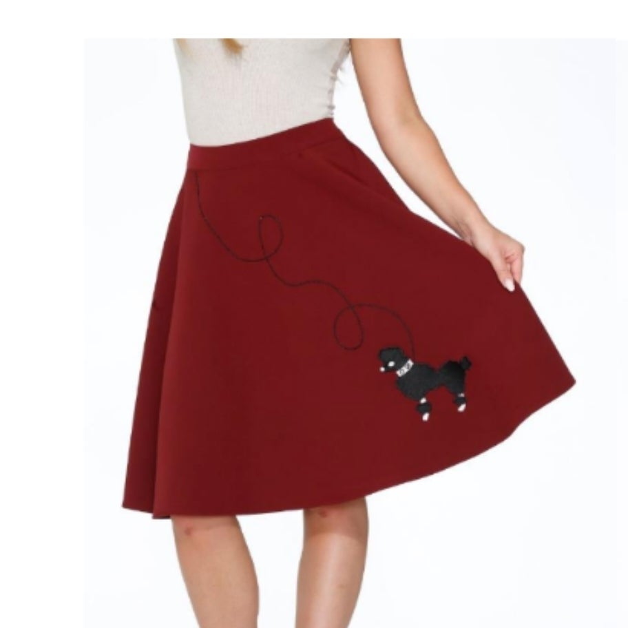 Red clearance poodle skirt