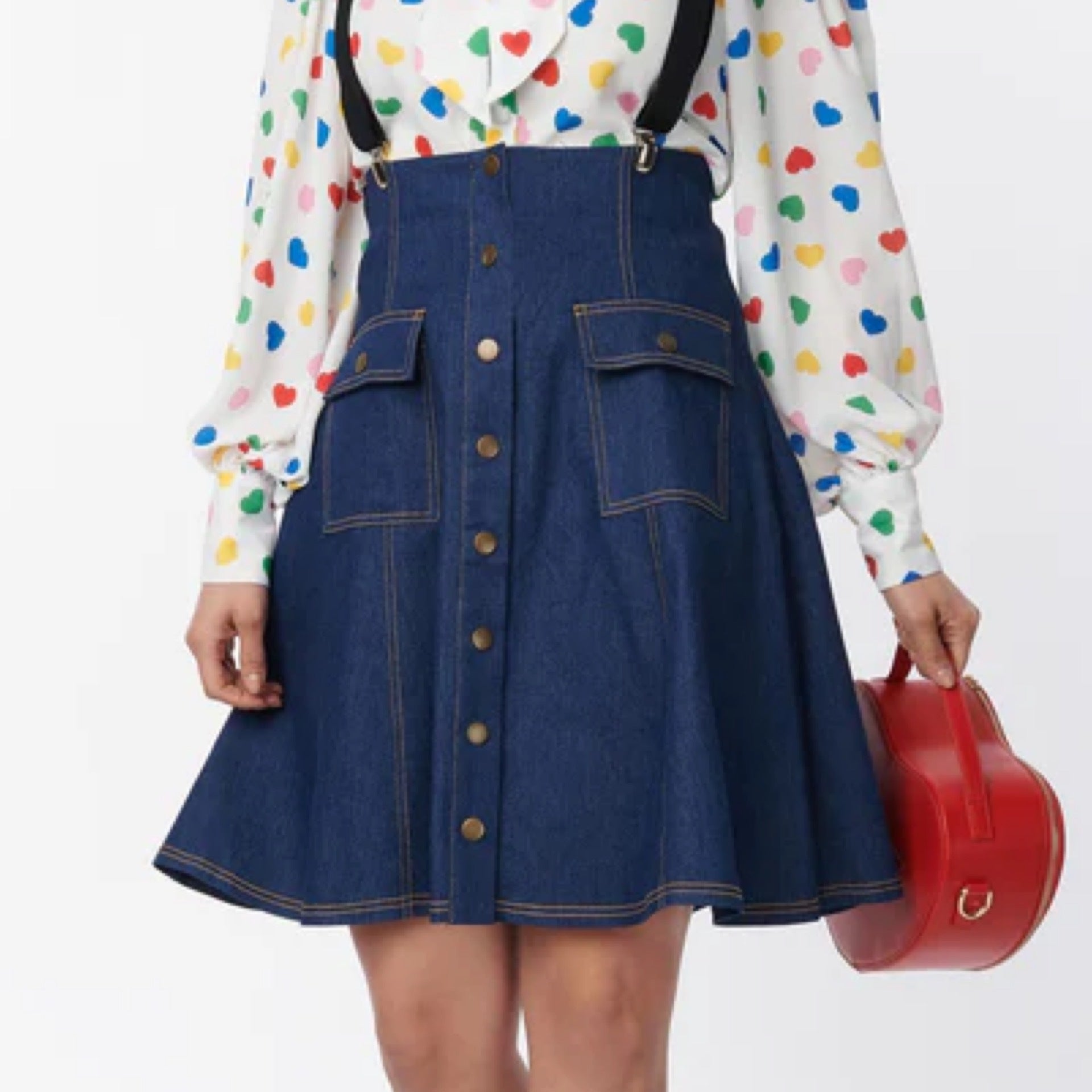 Denim suspender skirt women's summer 2023 new autumn clothes girls' cl –  Lee Nhi Boutique