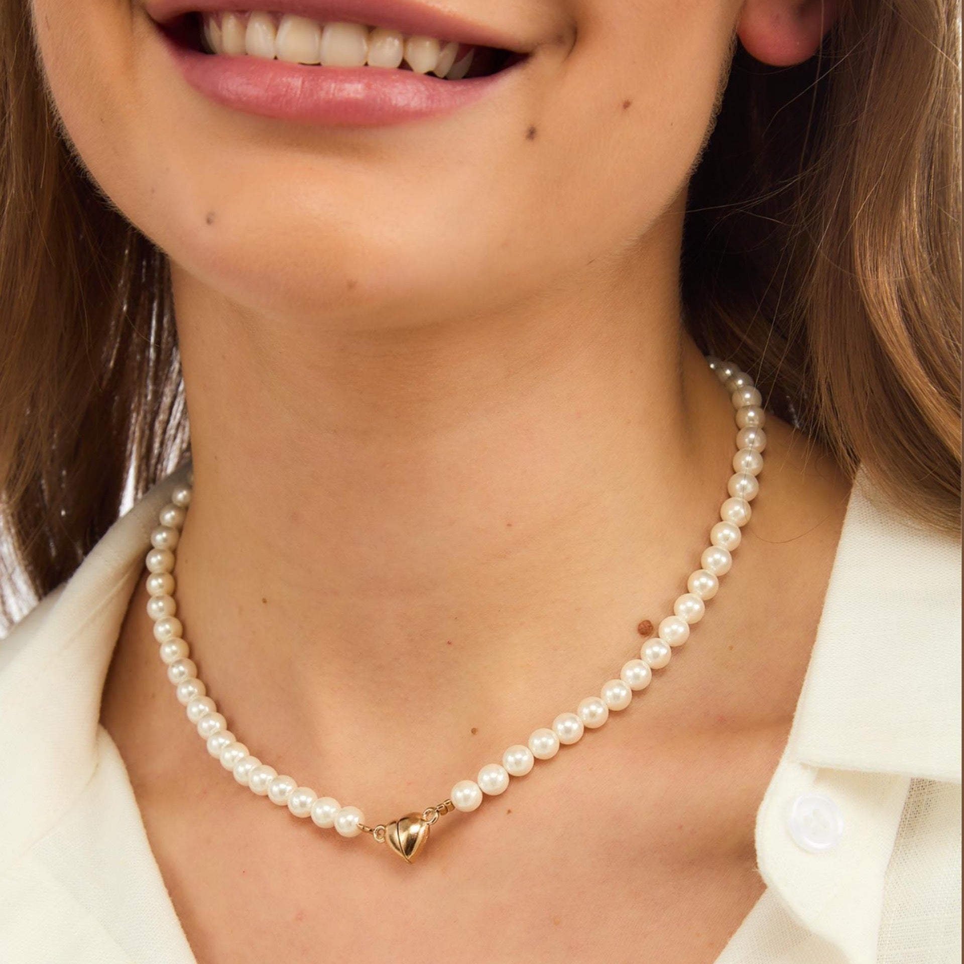 Womens Layered Beaded Chain Necklace With Big Heart Pearl Choker With  Pendant Imitation Pearl And Stone Bangle Accessories From Fashion12358,  $6.12 | DHgate.Com