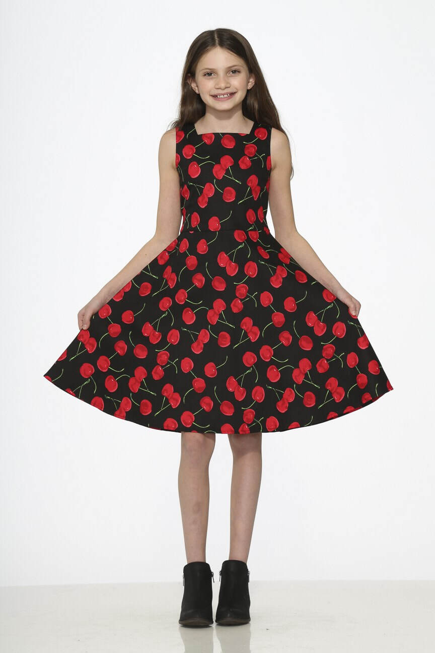 Cherry hotsell dress black