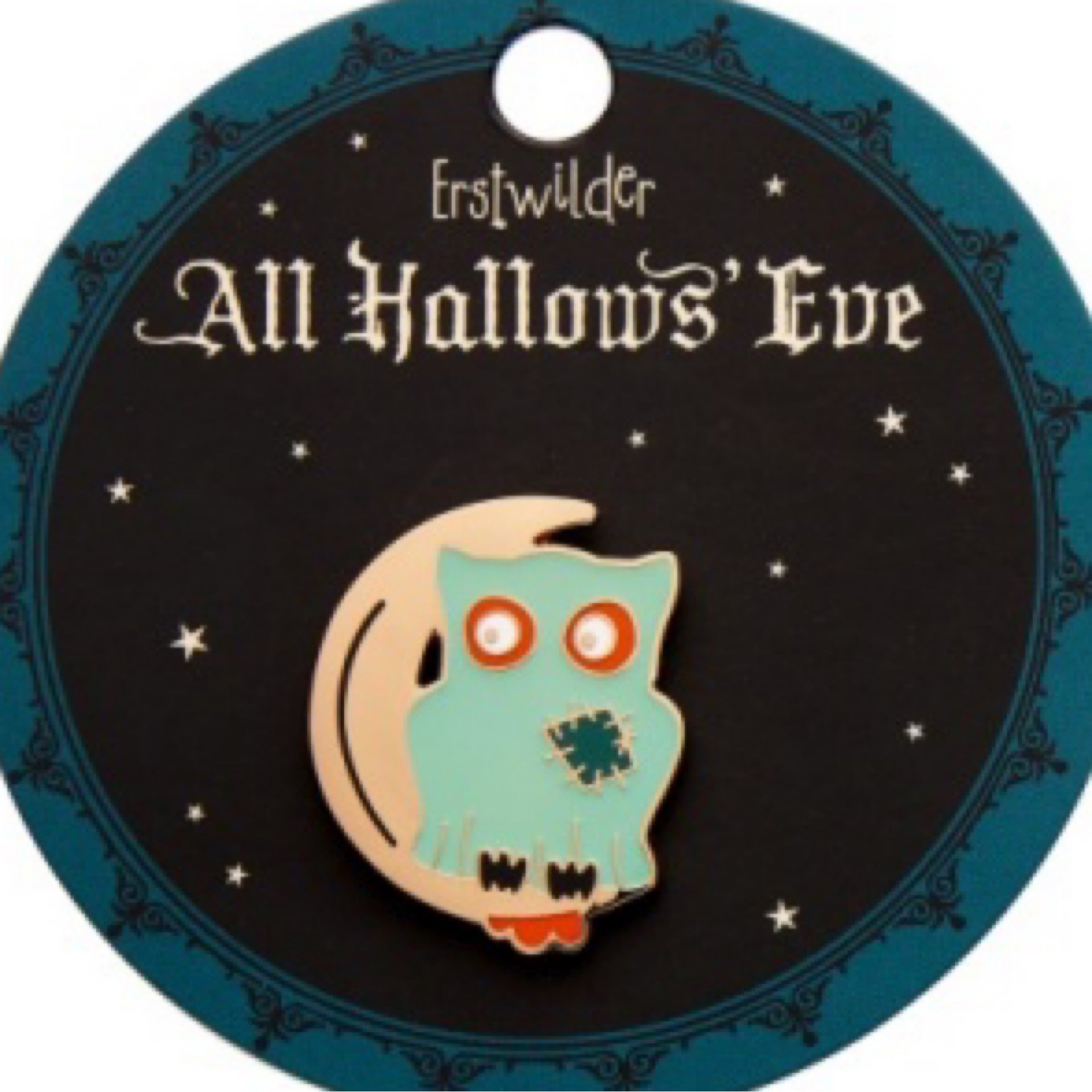 A Most Ghostly Owl Enamel Pin All Hallows’ Eve Erstwilder | Retro Betty