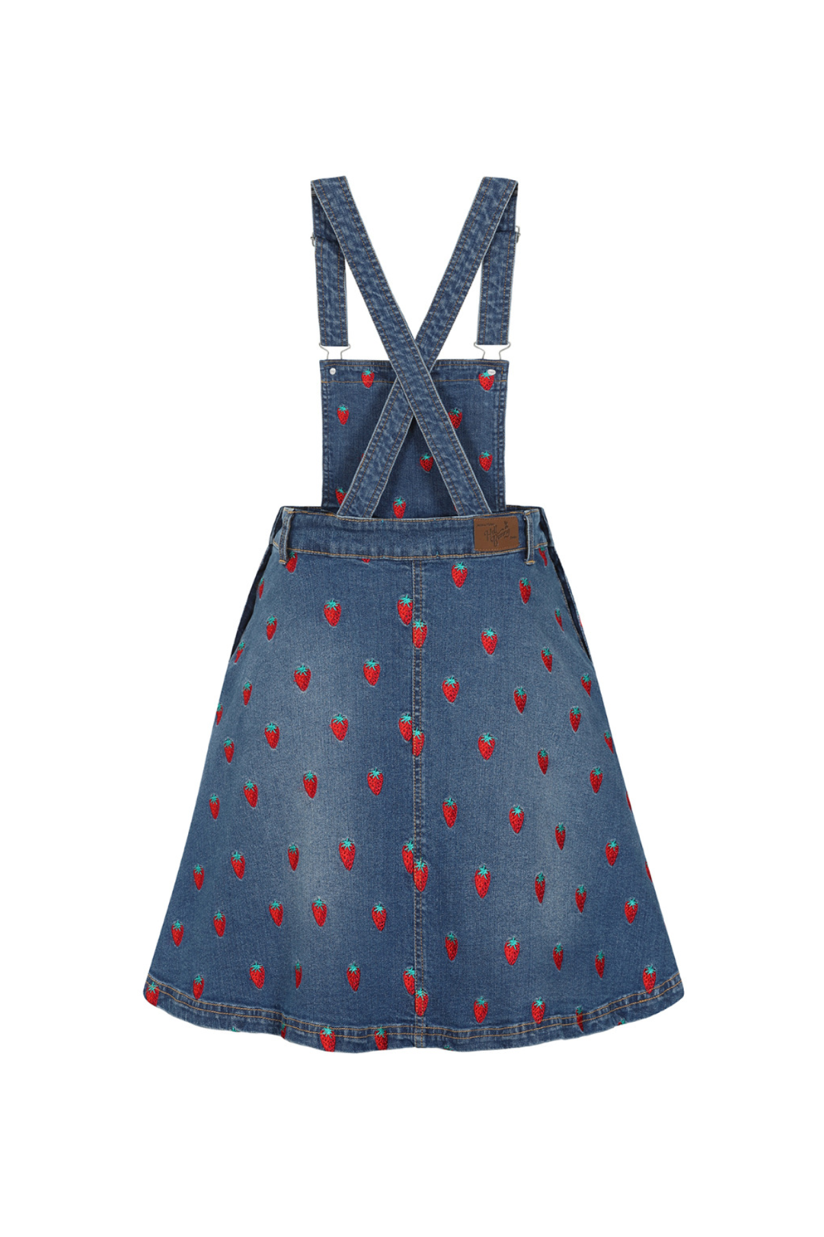 Strawberry Denim Pinafore Dress – Hell Bunny